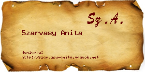 Szarvasy Anita névjegykártya